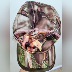 💲3️⃣Women's Green Brown Pink Camo Hat With Pony Tail